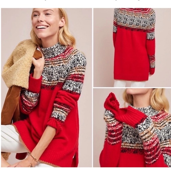 Moth Sweaters - 2/$20   Anthropolgie Nordic Striped Jumper Sweater